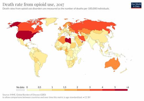 آمار مبتلایان به مواد مخدر در جهان